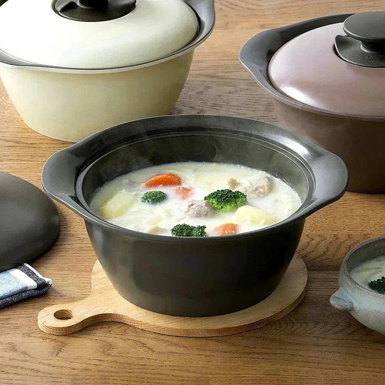 無加水鍋 20cm MKS-20 両手鍋 炊く 煮る 米 蒸す 鍋 無加水調理 チャコールグレー メルティピンク ディープアイボリー アイリスオーヤマ 無水調理鍋 ガスコンロ プレゼント