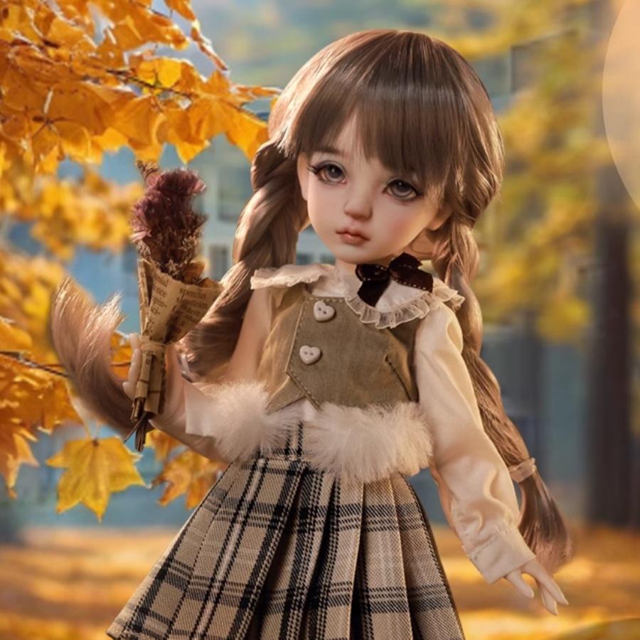 球体関節人形 usd人形 1/6 関節人形 BJDドール 26cm小晚秋日校园风美拉德穿搭贵族女娃ハンドメード化粧