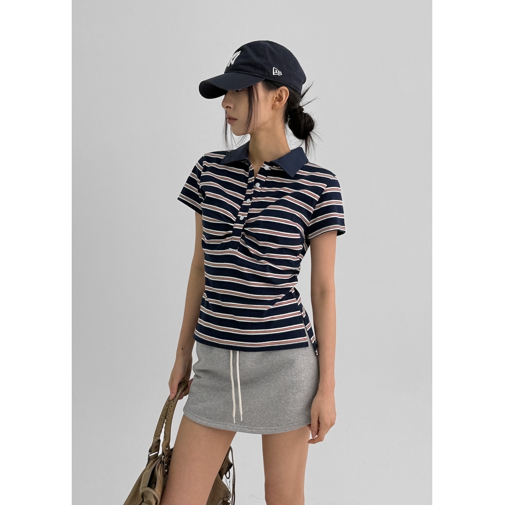 ブラックアップジェルトラシャーリングカラーショートスリーブ T シャツ 6,449円