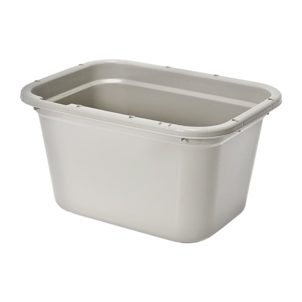 簡易梱包　角型タライ　６０型　グレー　水抜栓付（約５６Ｌ）　５個　お一人様１点限り　ＣＲＣ90―87―06―00―00