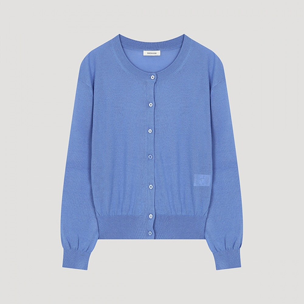 (シールズミス) ベーシックラウンドネックカーディガン_SSKCDO22570_BL