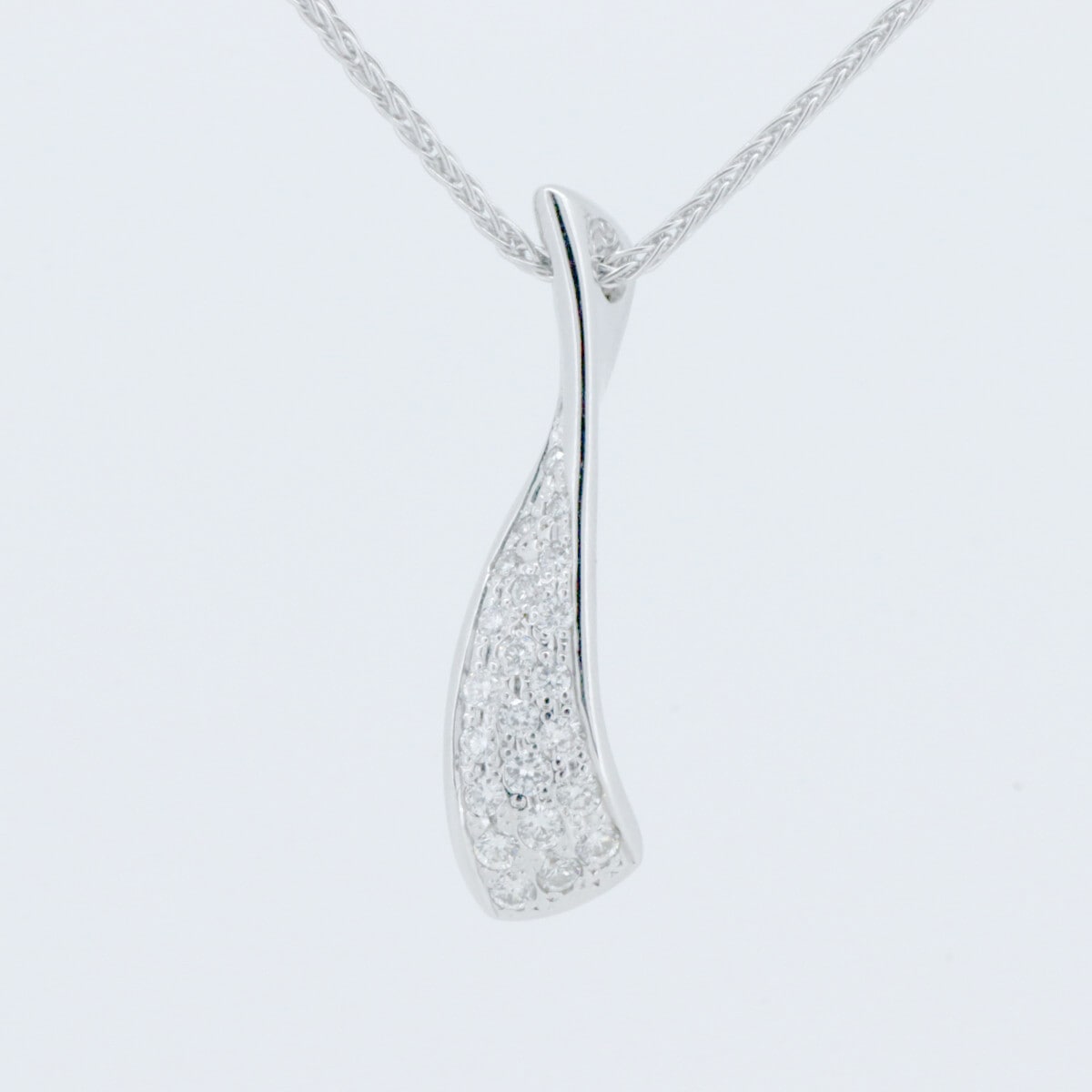 ダイヤモンド ネックレス 0.22ct K18WG(18金 ホワイトゴールド) 質屋出品