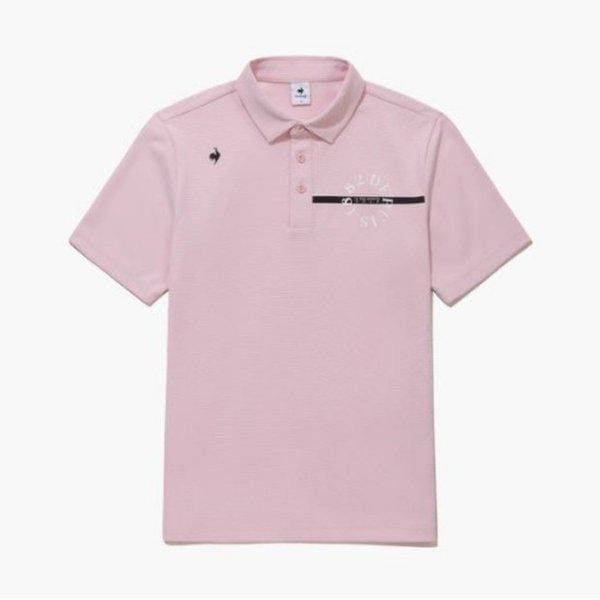 ゴルフ半袖Tシャツ KQF GQ121MTS21-PINK 男性チェストプリント半袖Tシャツ / PINK