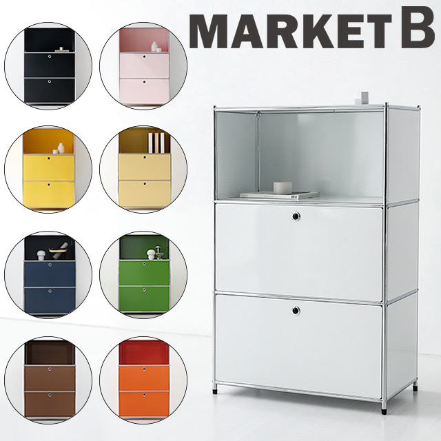 MARKET B Simplie収納棚付き扉付きキャビネット 5384788120.jpg