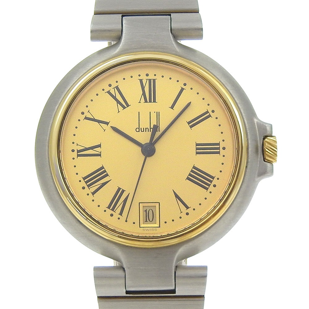 ミレニアム 腕時計 ステンレススチール 金メッキ クオーツ アナログ表示 メンズ ゴールド文字盤 中古品 16,416円