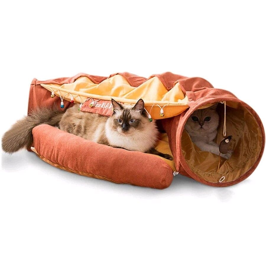 【高評価4.6】猫 トンネル 猫ハウス キャットトンネル 折りたたみ 猫 おもちゃ 猫遊び 収納便利