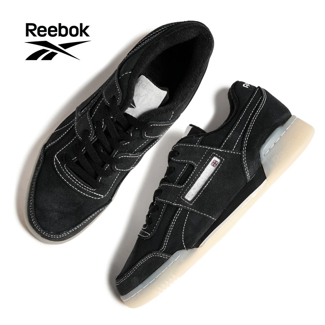 REEBOK リーボック WORKOUT PLUS ワークアウトプラス スニーカー BLACK CHALK ( ブラック 黒 スエードスニーカー レディース ウィメンズ 100256319 )