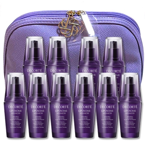 DECORTE リポソーム アドバンスト リペアセラム 120mL (12mL*10個) + コスメ デコルテ ポーチ セット