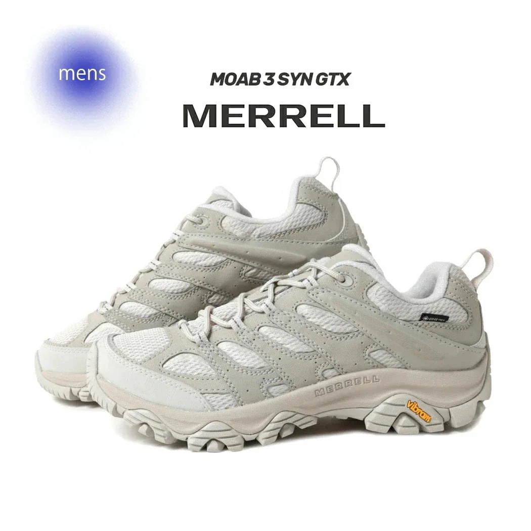 MERRELL メレル モアブ ミッド シューズ スニーカー ブーツ MOAB 3 SYNTHETIC GORE-TEX M BIRCH/BIRCH ( グレー 白 ゴアテックス メンズ レディース