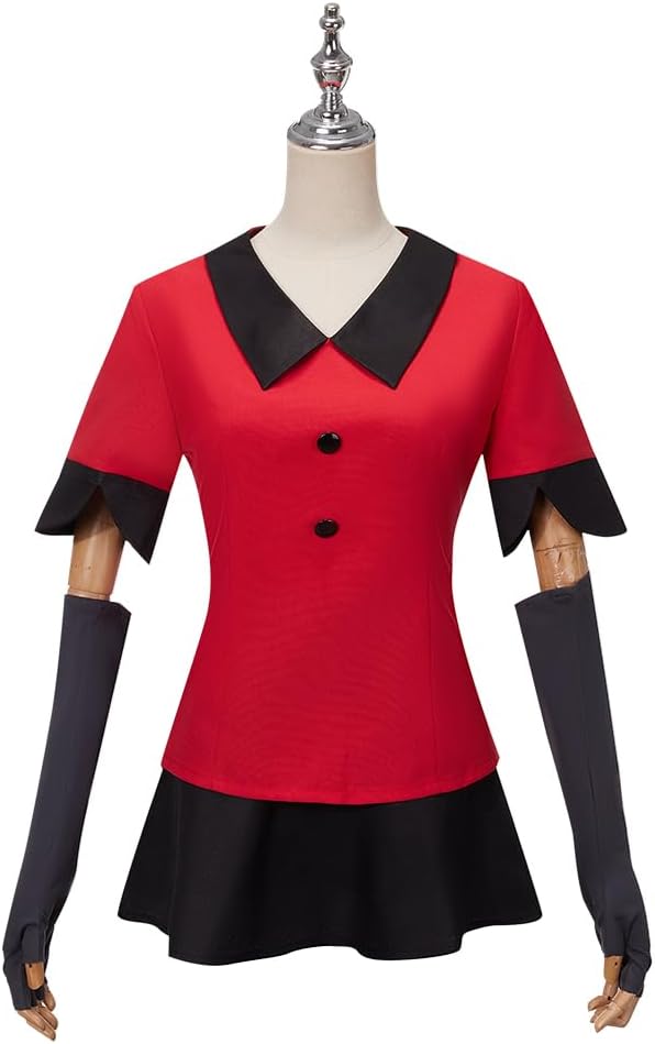ハズビンホテル コスプレ バギー Vaggie コスプレ衣装 コスプレ服 女子高生 制服コスプレ レッド ユニフォーム 悪魔 魔女 ハロウィーン仮装