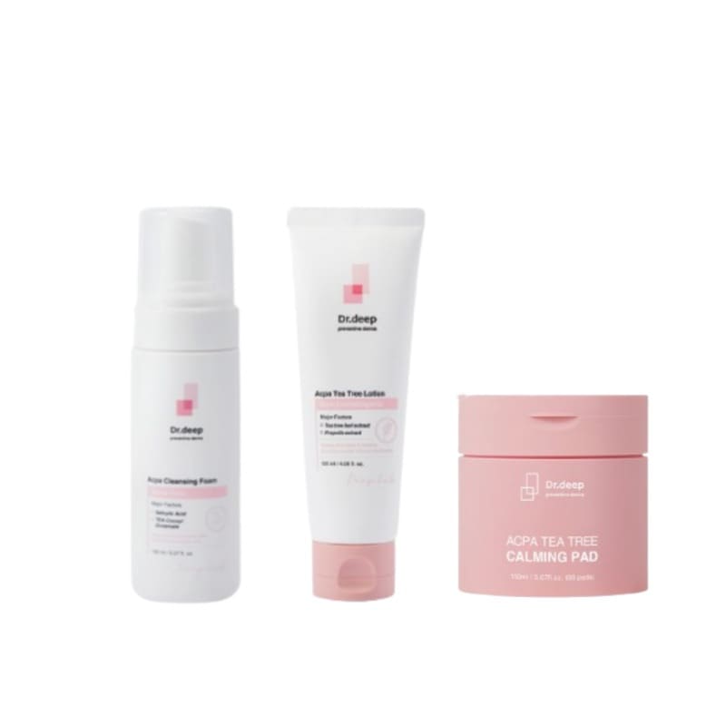 [Dr.deep/3種SET] アークパクレンジングフォーム 150ml+ティーツリー鎮静パッド 60枚+アークパティトリーローション 120ml,にきび機能性化粧品, にきびはだ,オイリーはだ