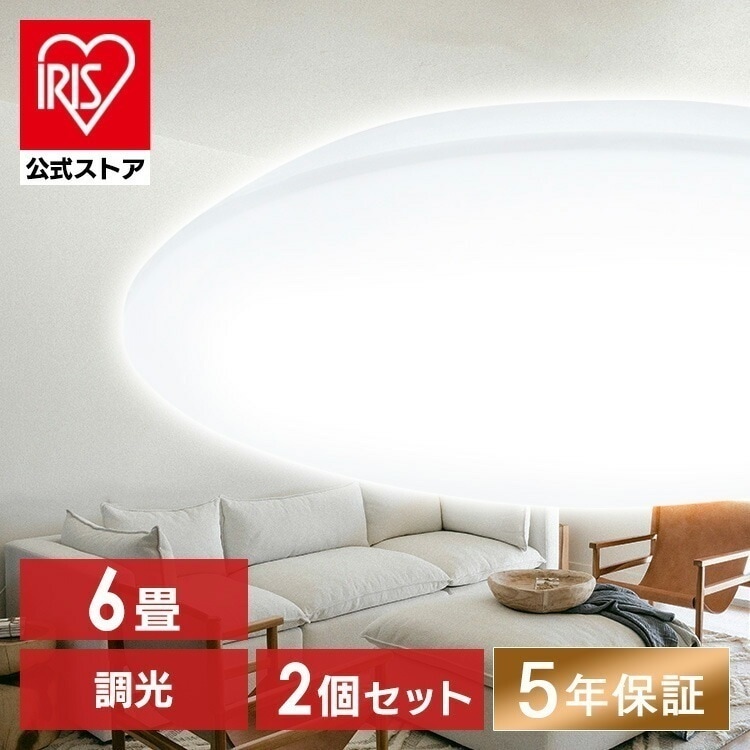 【公式】 【2個セット】 シーリングライト 6畳 LED 調光 CEA-2306D led 照明器具 照明 天井照明 LEDシーリングライト 節電 省エネ 調光 昼光色 円形 丸 メガ割