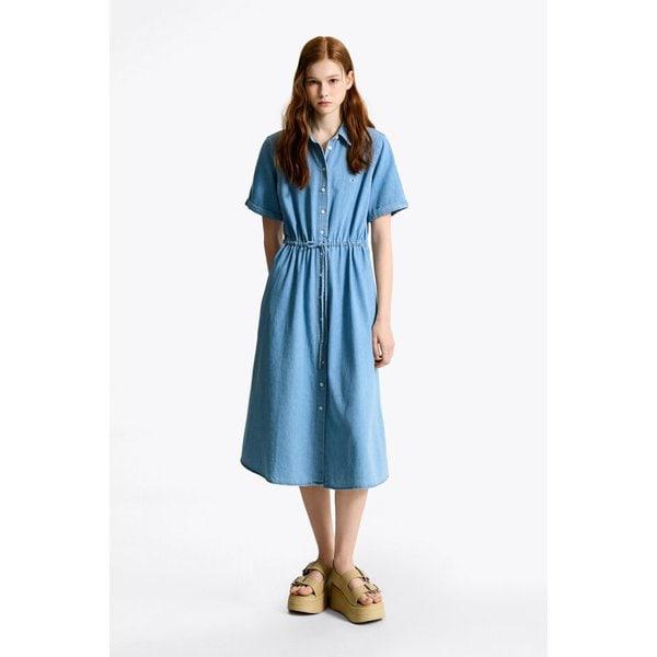 女性デニムマキシワンピース T32F1WOP31TWT2 TOMMY JEANS