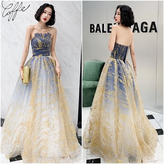 【取寄：納期2週間】演奏会ドレス ロングドレス 大きいサイズ 2XL 小さいサイズ チューブトップ 袖なし