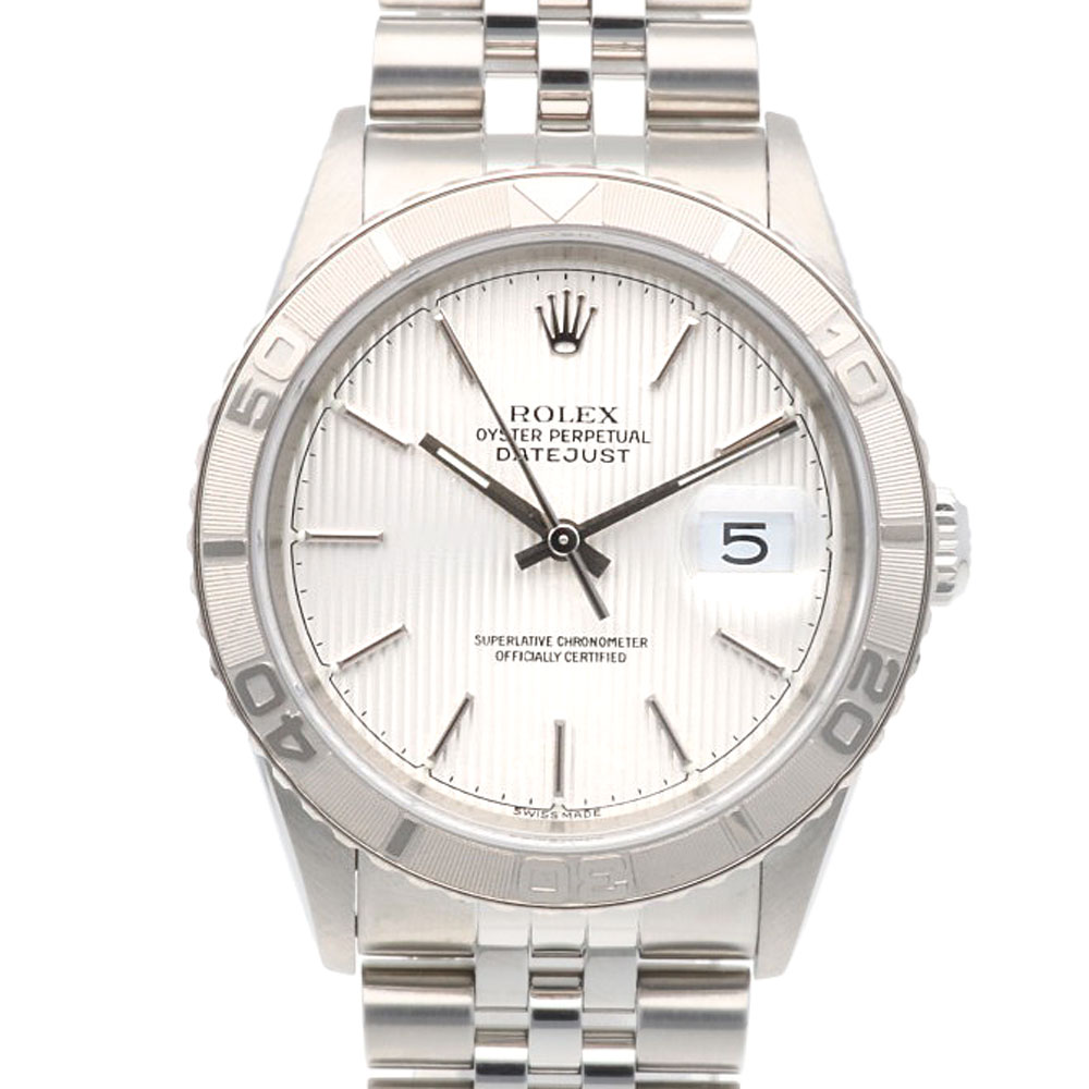 ロレックス デイトジャスト オイスターパーペチュアル 腕時計 ステンレススチール 16264 自動巻き 1年保証 ROLEX 中古