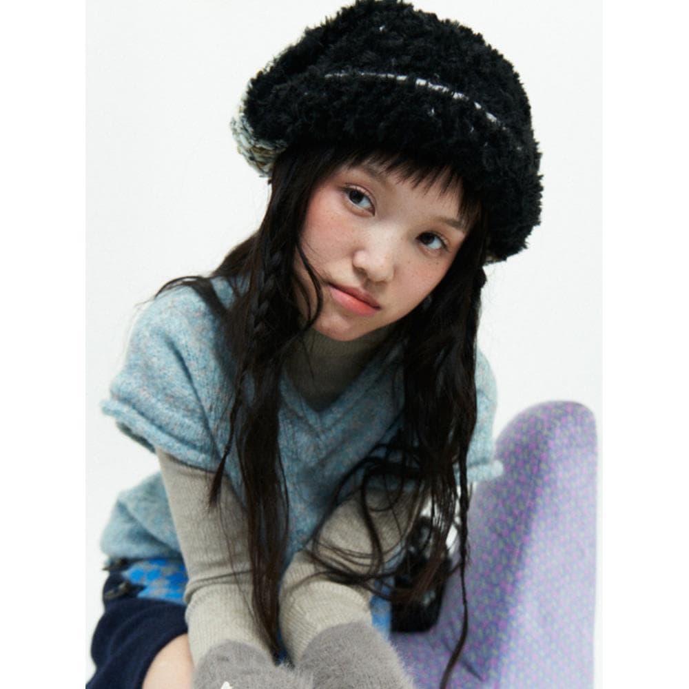 MISU A BARBE [Exclusive] MONSTRE EAR HAT BLACKニット帽
