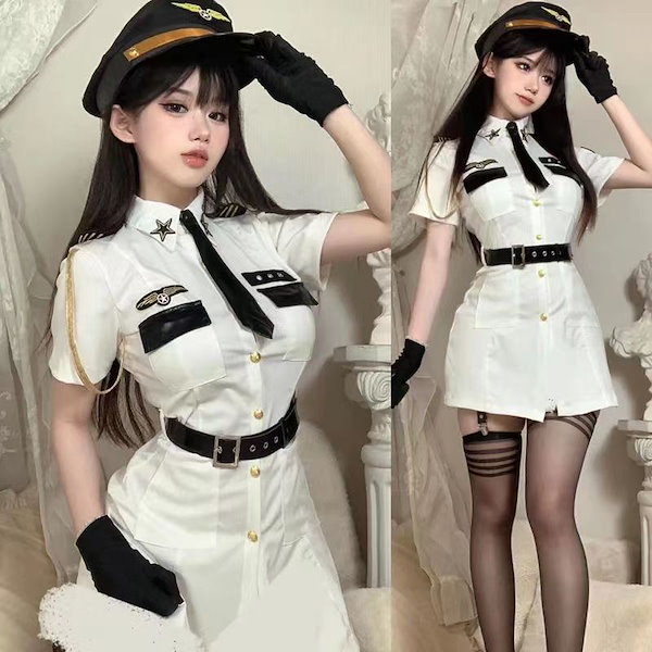 Qoo10] 新しい制服白い警察の制服ハロウィーンのカ
