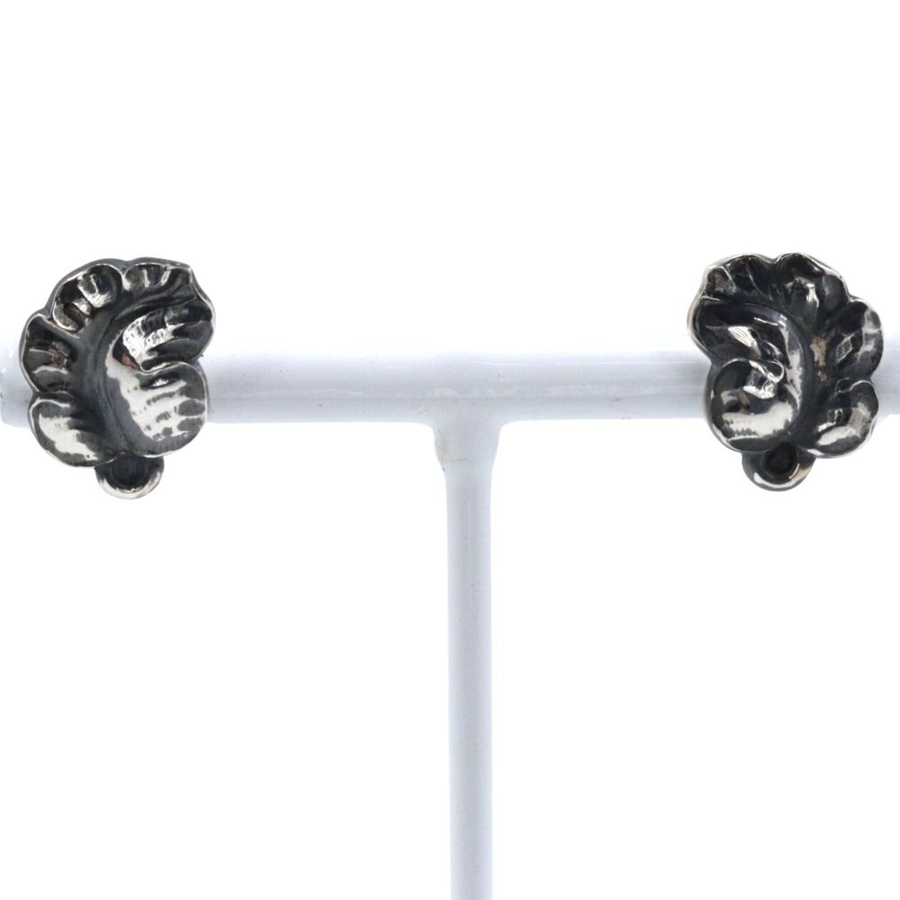 Georg Jensen ジョージジェンセン ムーンライトグレープリーフ ＃50B イヤリング シルバー925 約5g レディース 中古品 A-ランク