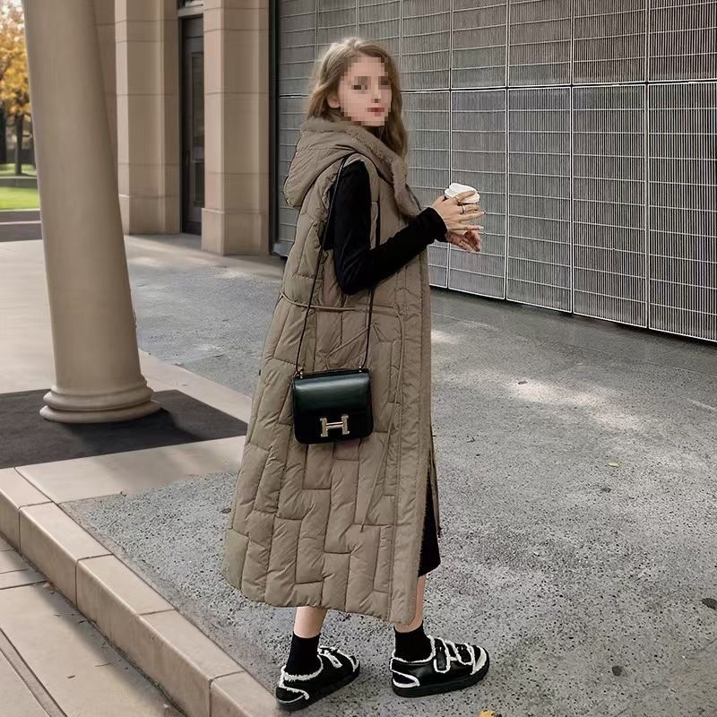 ダウン綿ベスト レディース ミディアムロング 膝丈 冬 おしゃれ 目玉商品 超人気 合わせやすい カレッジ風 ボレロ アウター