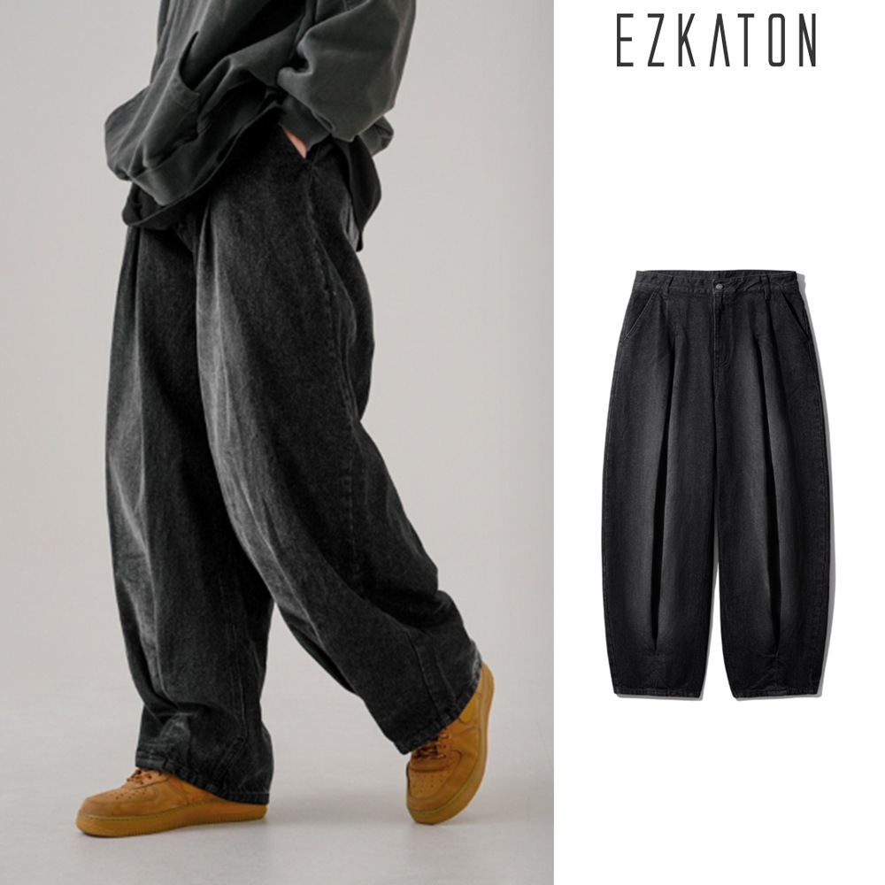 [EZKATON] Double wide denim pants