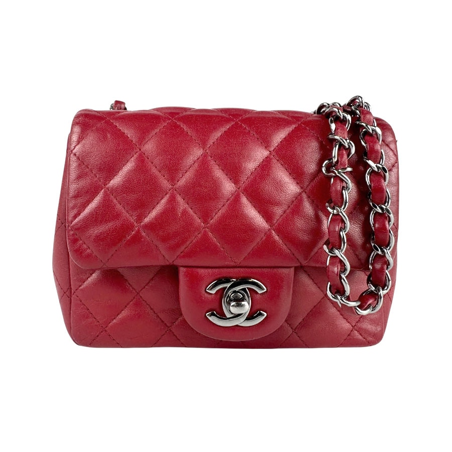 シャネル CHANEL ショルダーバッグ レザー レッド レディース z6340