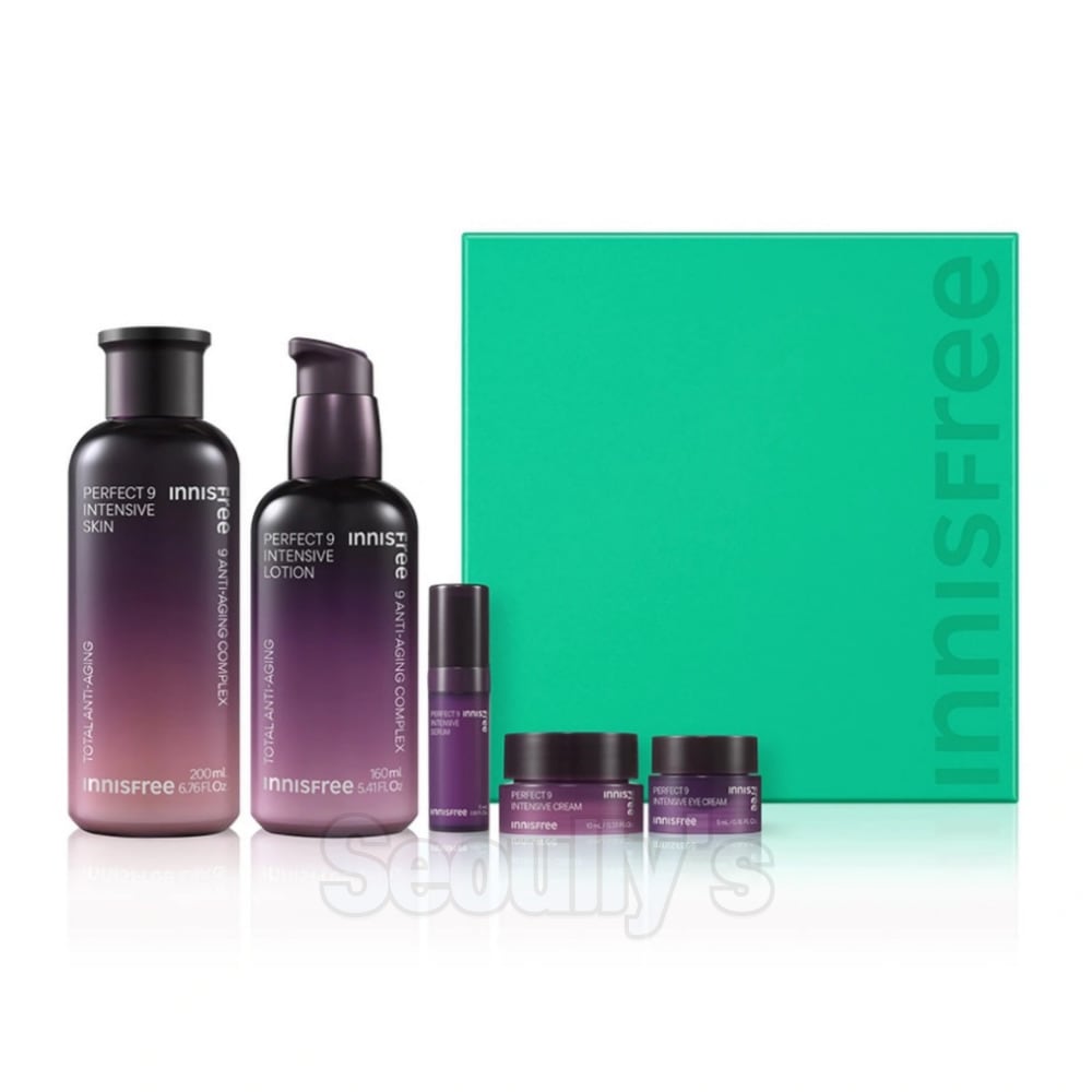 パーフェクト9 インテンシブ スキンケアセット + パーフェクト9 キット(化粧水 + 乳液 + セラム + アイクリーム + クリーム)
