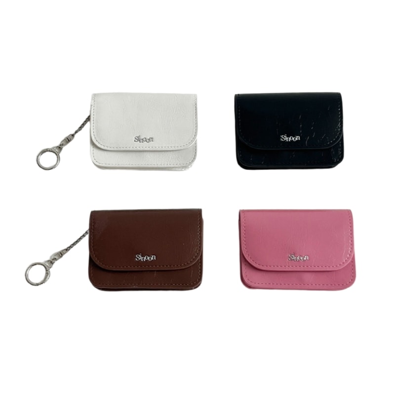 Logo Card Wallet (Pink, White, Black, Brown) 韓国ブランドの正規品