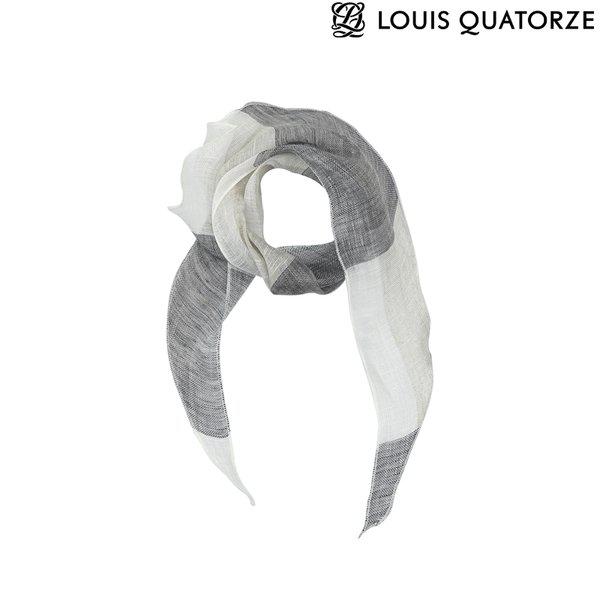 (2USL161GY) 三角リネンスカーフ アヴィニョン グレー