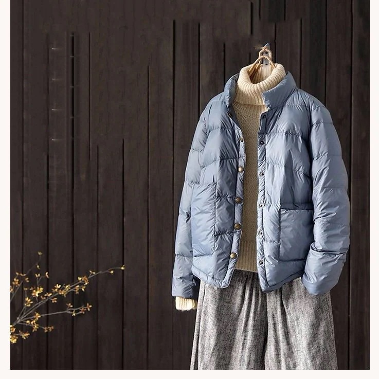 ダウンジャケット ダウンコート レディース ショート 立ち襟 ライトアウター ブルゾン スタンド襟 大きいサイズ おしゃれ 通勤 防寒 冬物 暖かい 5,486円