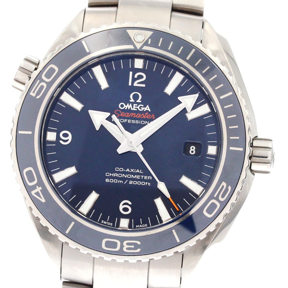 オメガ OMEGA 232.90.46.21.03.001 シーマスター プラネットオーシャン デイト 自動巻き メンズ 保証書付き_877718【中古】