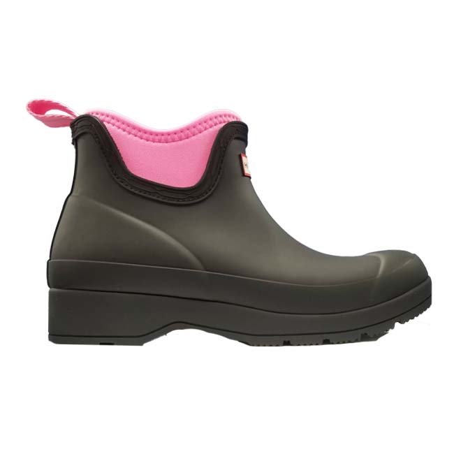 在庫処分特価 HUNTER(ハンター) レディース プレイ ネオプレン チェルシー ブーツ レインシューズ 国内正規商品 雨靴 WFS3020RMA-BHK ブラック×H.ピンク