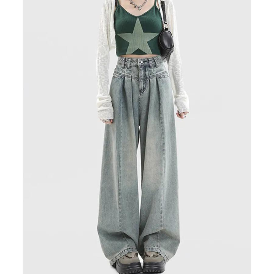 デニム ワイドパンツ 春 夏 秋 レディース 着やせ 6,602円