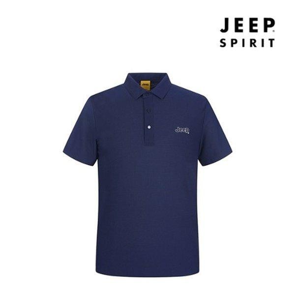 JEEP SPIRIT クーリング男性ポロ半袖カラーTシャツ ネイビー_21321449_668212