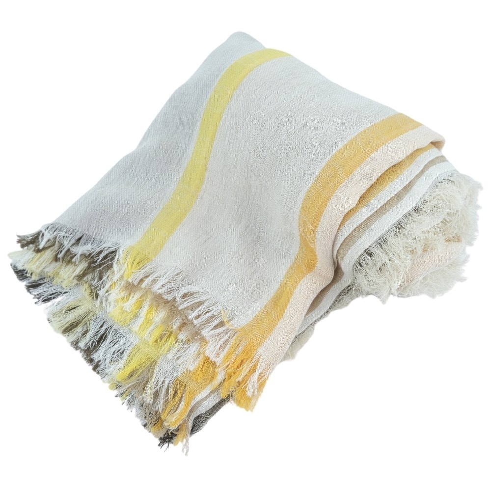 ストール コットン オレンジ ユニセックス 中古品 Aランク