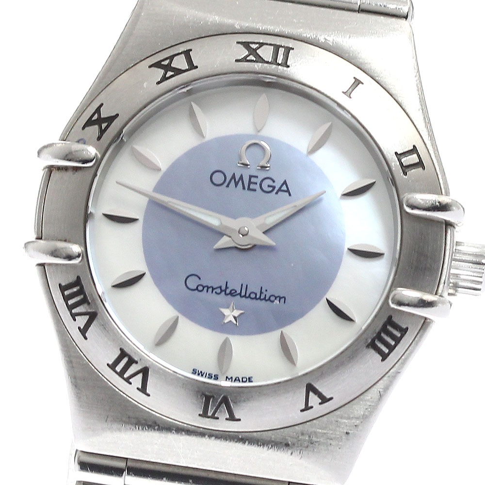 オメガ OMEGA 1562.84 コンステレーション シェルダイアル クォーツ レディース 保証書付き_905785【中古】
