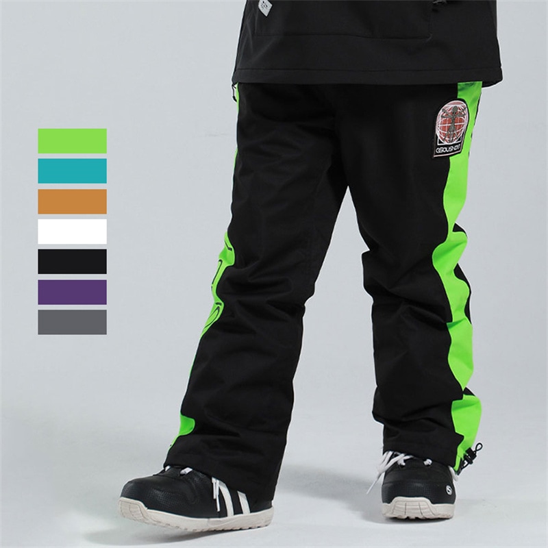 スノーボード ウェア パンツ 単品 メンズ レディース 切り替え 配色 スノーウェア スキーウェア スノボ 防風防水防雪防寒保温通気 耐摩擦 韓国