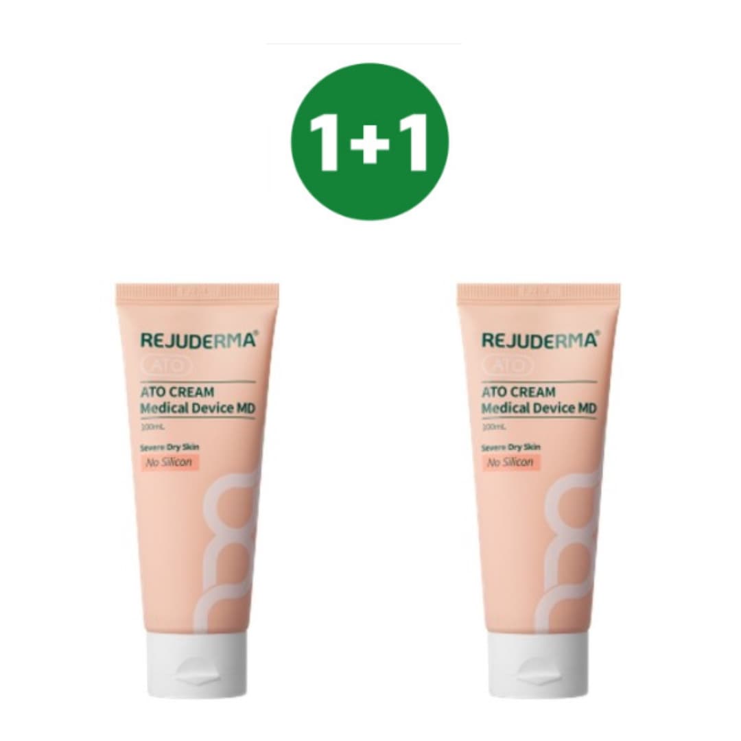 (1+1) REJUDERMA ATO リジュダーマクリーム MD 100ml + 100ml (病院専用/アジャクリーム) + マスクパック贈呈