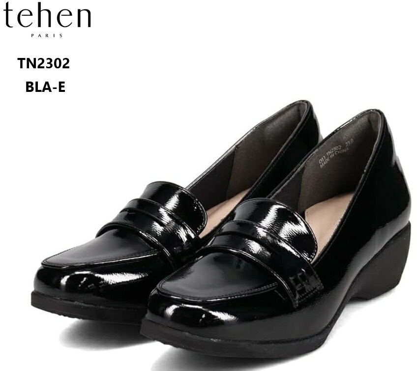 (テーン)tehen TN2302 レディス スリッポンローファーカジュアルウェッジヒールレインシューズ 撥水仕様 雨の日も安心 晴れた日も日常的にご使用出来る様レインシューズ感が強くないデザイン 通