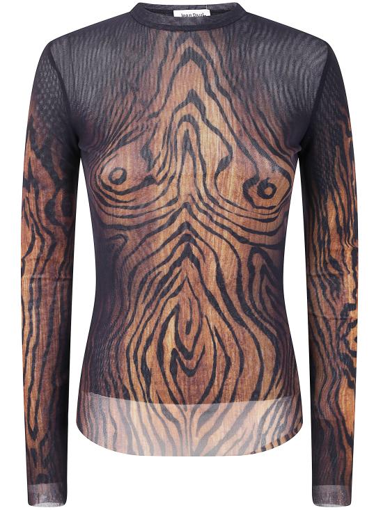 JEAN PAUL GAULTIER Women Tops 25 03 W TO335 M002P 0060 BLACK BROWN