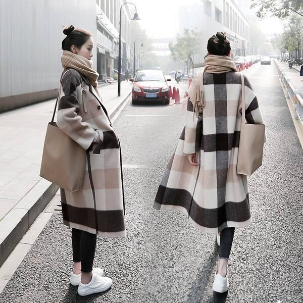 チェックコート ロングコート チェスター コート アウター ジャケット レディース 秋 冬 10代