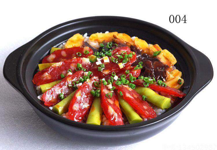 模擬腊味と豚カルビの砂鍋料理模型中華料理の家庭装飾店舗のディスプレイ装飾