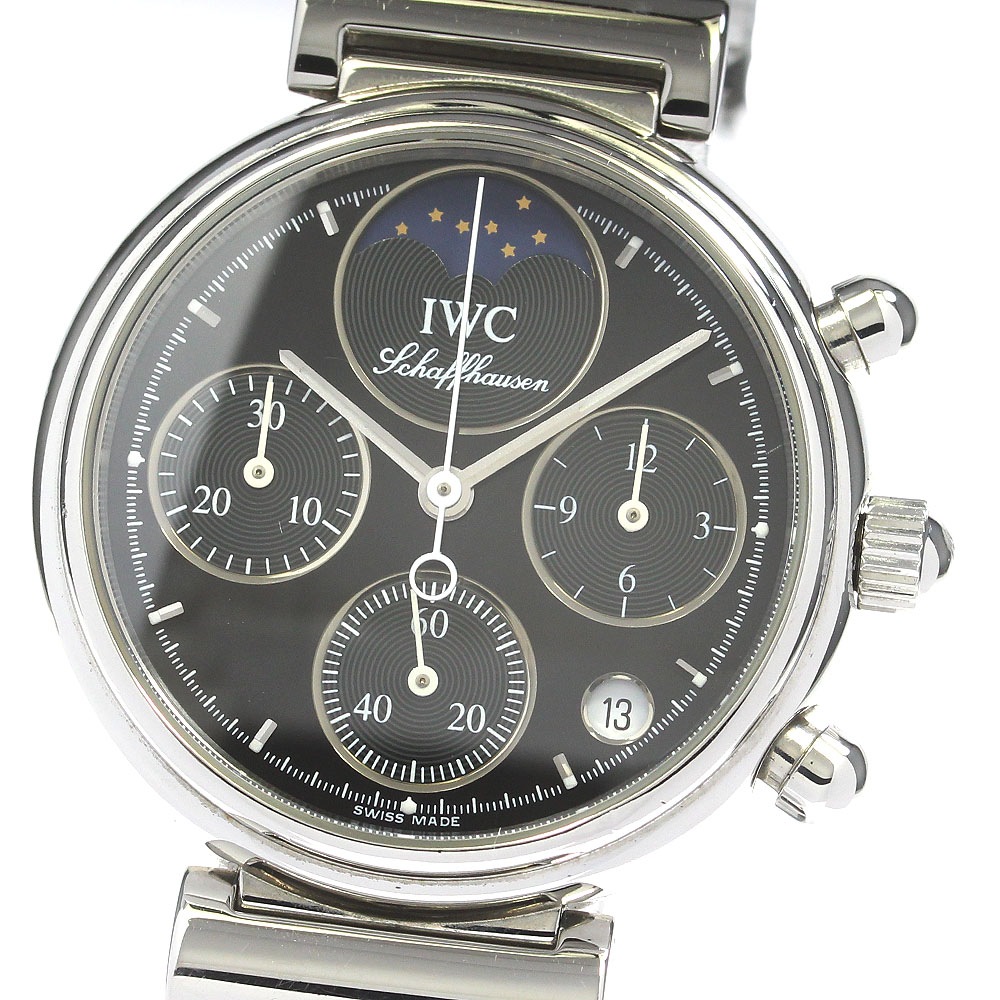IWC SCHAFFHAUSEN IW373614 リトル ダヴィンチ デイト クロノグラフ ムーンフェイズ クォーツ レディース 保証書付き_827560【中古】 140,600円