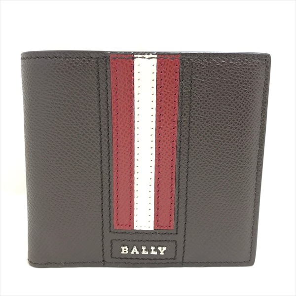 ストライプ レザー 折り財布 ウォレット 6222712 ブラウン系 マルチ メンズ