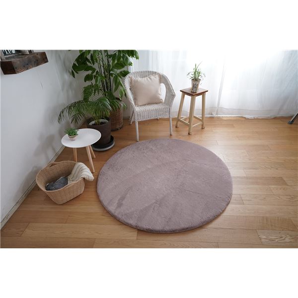 ラグ マット 絨毯 約140cm 円形 ラベンダーアッシュ 遮音性 滑り止め 床暖房対応 低反発 高反発 フロアマット トシシミズ 12,921円