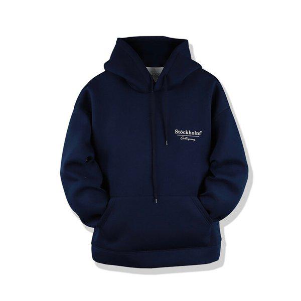 メンズストックネオプレン長袖パーカーTシャツ RB-TSA-Q004-ネイビー