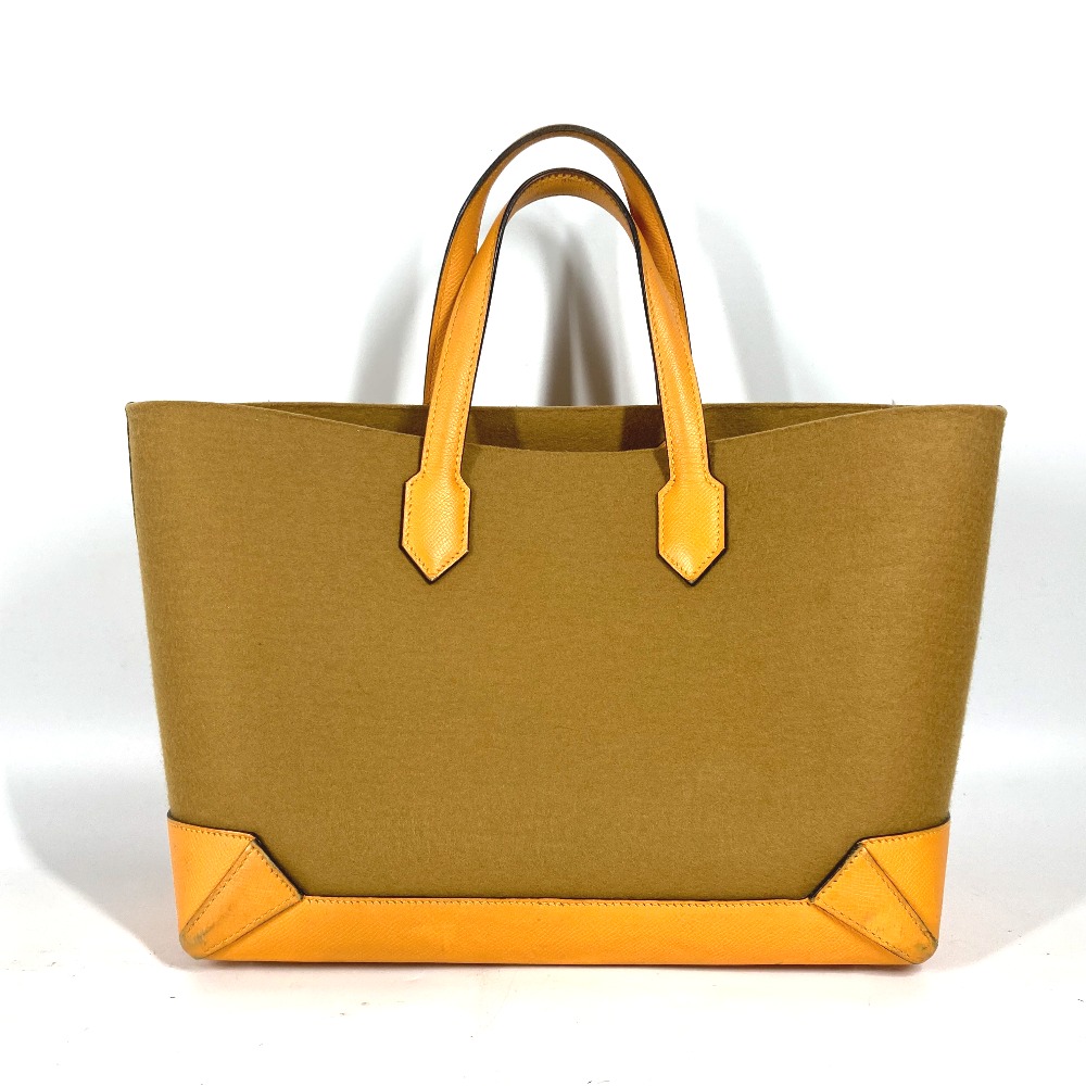 ショルダーバッグ マキシボックス カバ 30 肩掛け トートバッグ カバン フェルト イエロー系