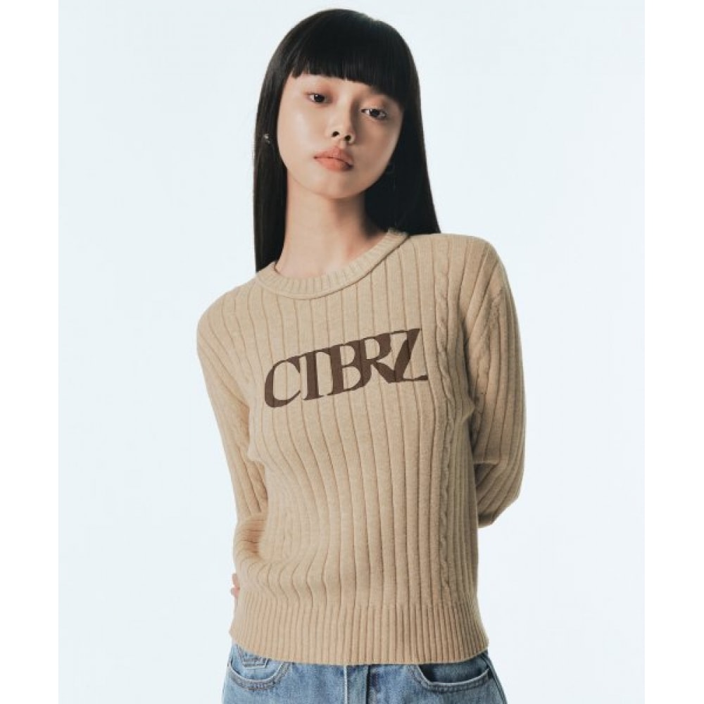 シティブリーズ (シティブリーズ) エッセンシャルロゴニット_ベージュ