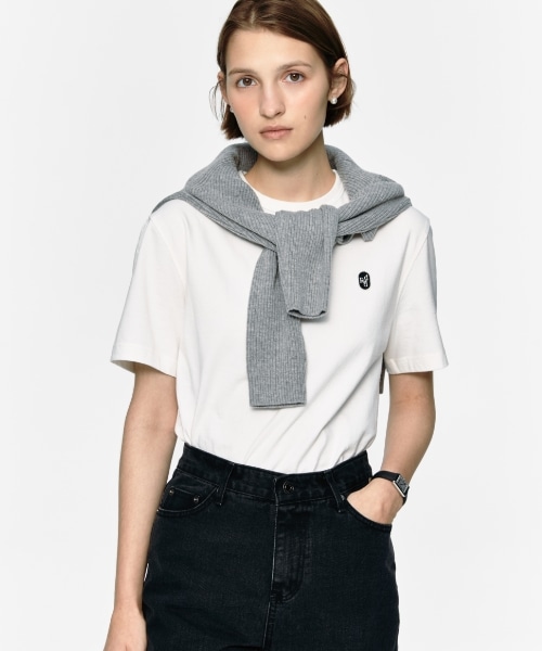 デパウンドスタンダードワッペン T-シューズ-アイボリー