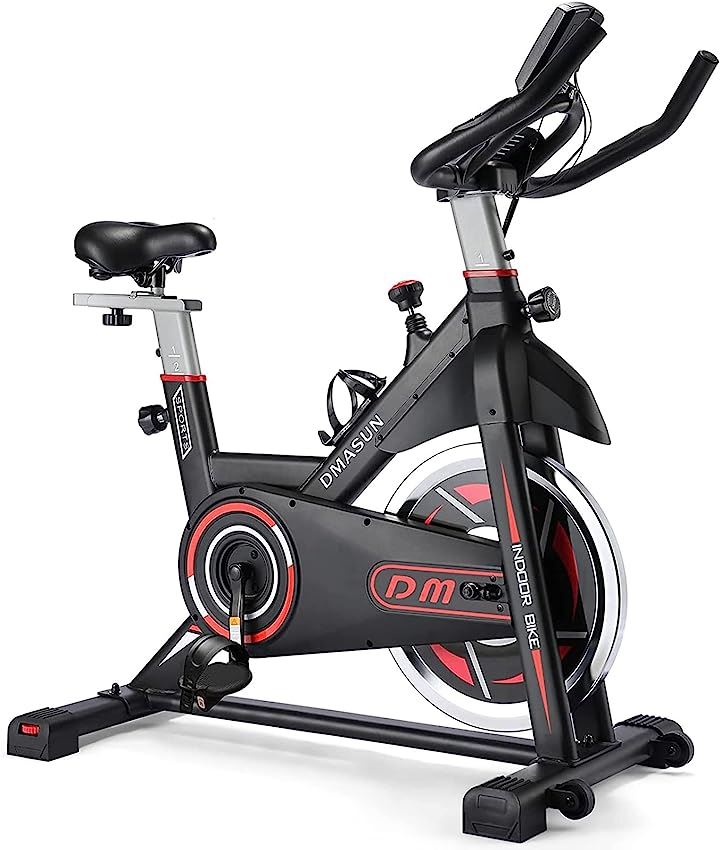 エアロバイク 家庭用 静音スピンバイク フィットネスバイク マグネット式 無段階調整 サドルハンドル調節可能 本格的トレーニング( ブラックーレッド マグネット式, DM-1) 27,820円