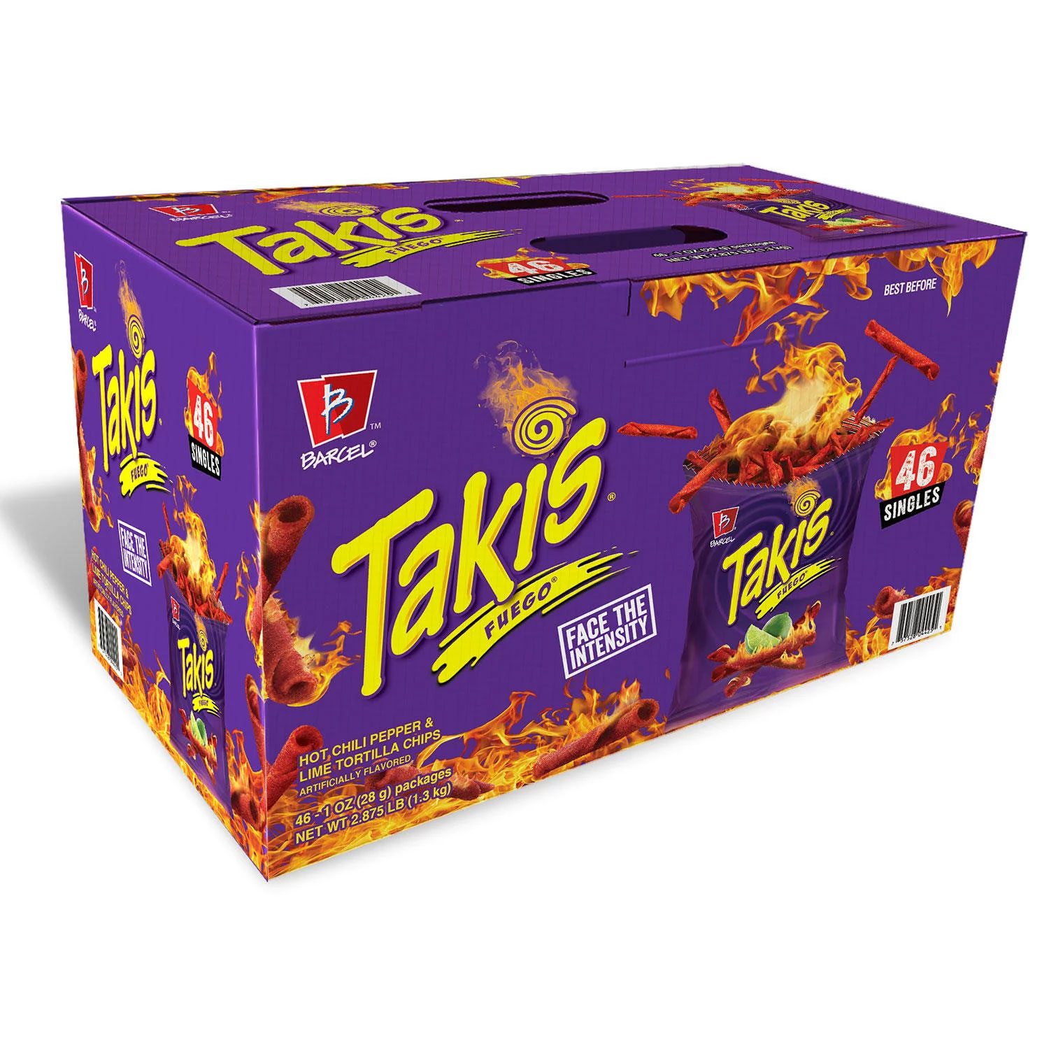 Takis Fuego Tortilla Chips, 1 oz, 46-count トルティーヤチップス 46袋 海外直送品 [並行輸入品]
